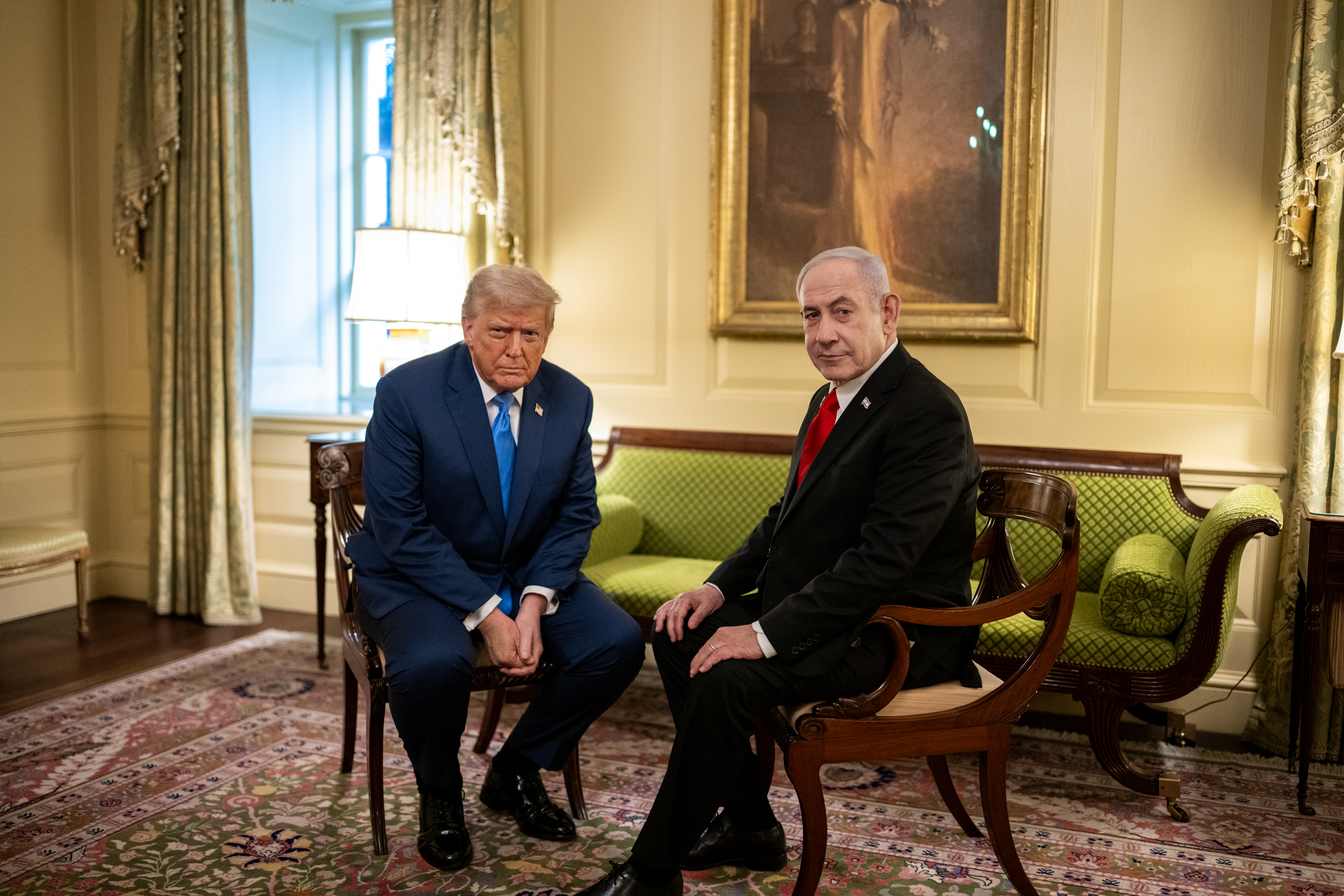 Donald Trump y Benjamin Netanyahu en la Casa Blanca en julio de 2025